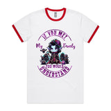 Meet my Family Angry Girl AS Colour Staple Ringer Tee Ogo Merch