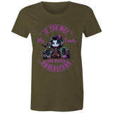 Meet my Family Angry Girl AS Colour - Women's Maple Tee Ogo Merch