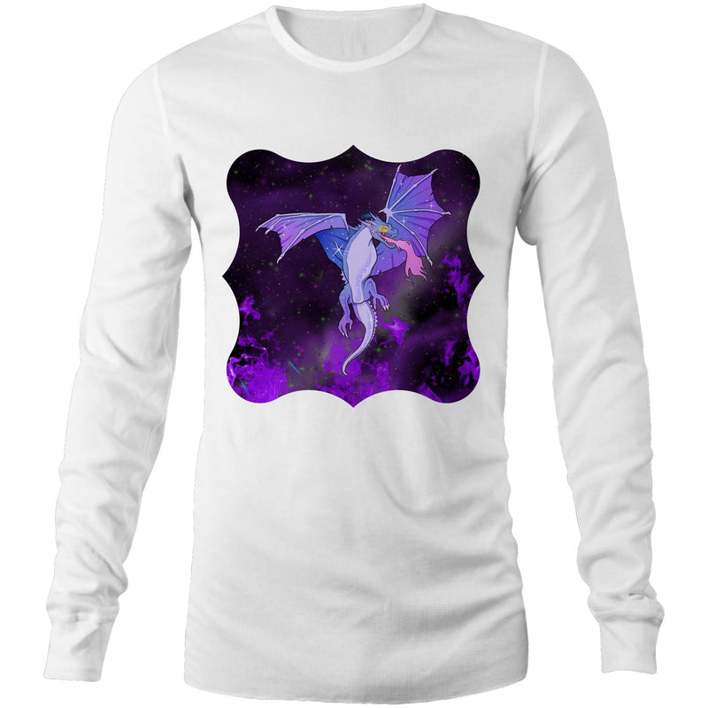 Purple Dragon AS Colour Base Mens Long Sleeve TShirt Ogo Merch