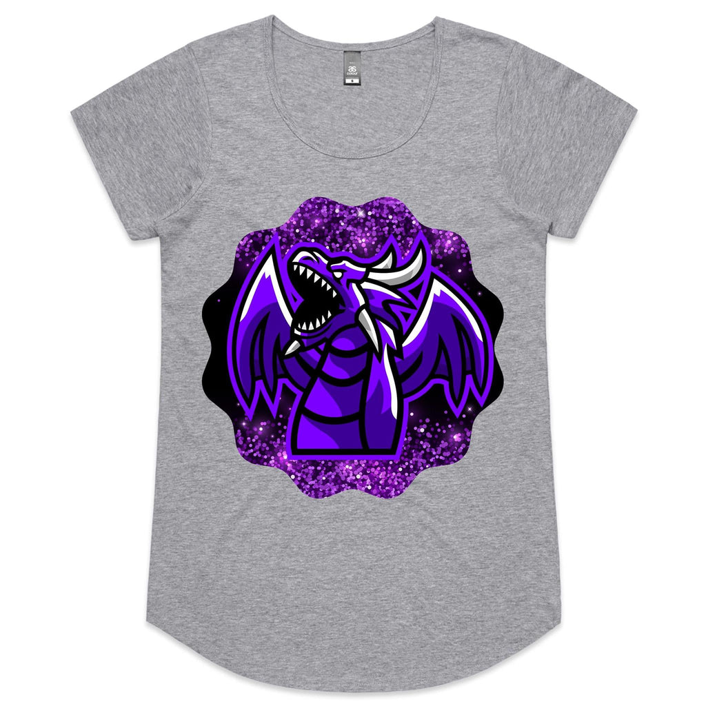 Shining Purple Dragon AS Colour Mali Womens Scoop Neck TShirt Ogo Merch