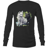 Two Wolves AS Colour Base Mens Long Sleeve TShirt Ogo Merch