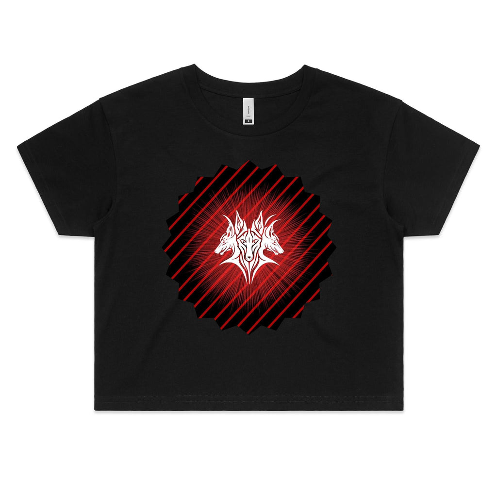 Glowing Cerberus AS Colour Women's Crop Tee Ogo Merch