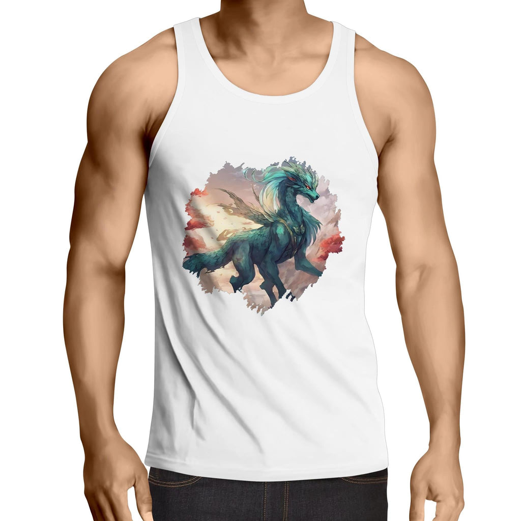 Beautiful Dragon AS Colour Lowdown Mens Singlet Top Ogo Merch