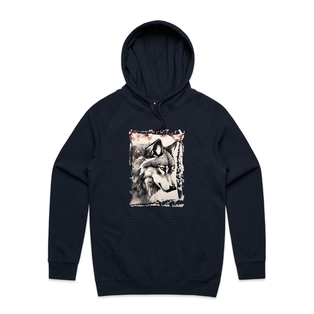 Wolf and Flowers AS Colour Supply Hood Ogo Merch