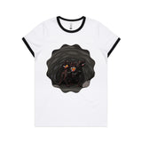 Cave Cerberus AS Colour Women's Ringer Tee Ogo Merch