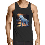 White Wolf AS Colour Lowdown - Mens Singlet Top Ogo Merch