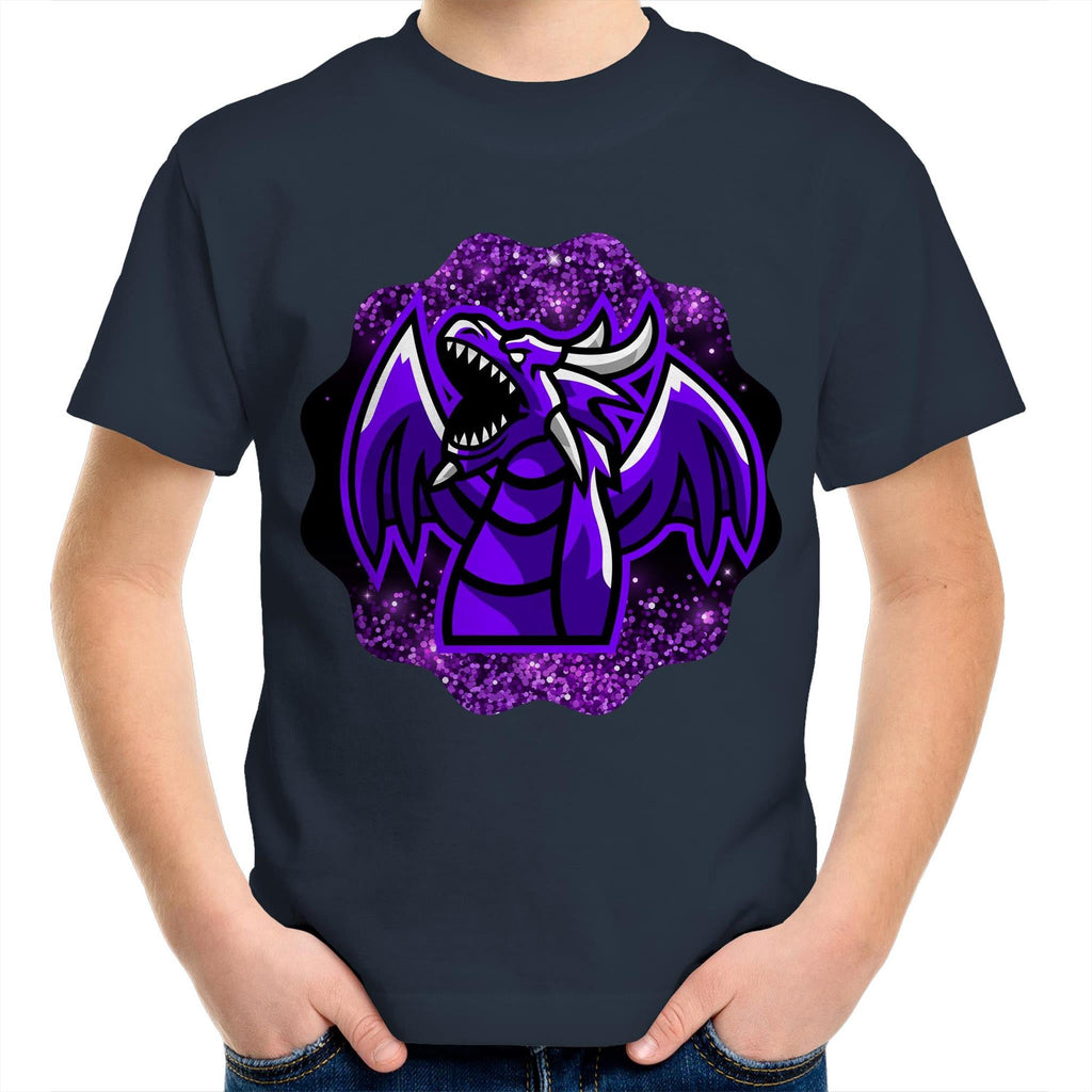 Shining Purple Dragon AS Colour Kids Youth TShirt Ogo Merch