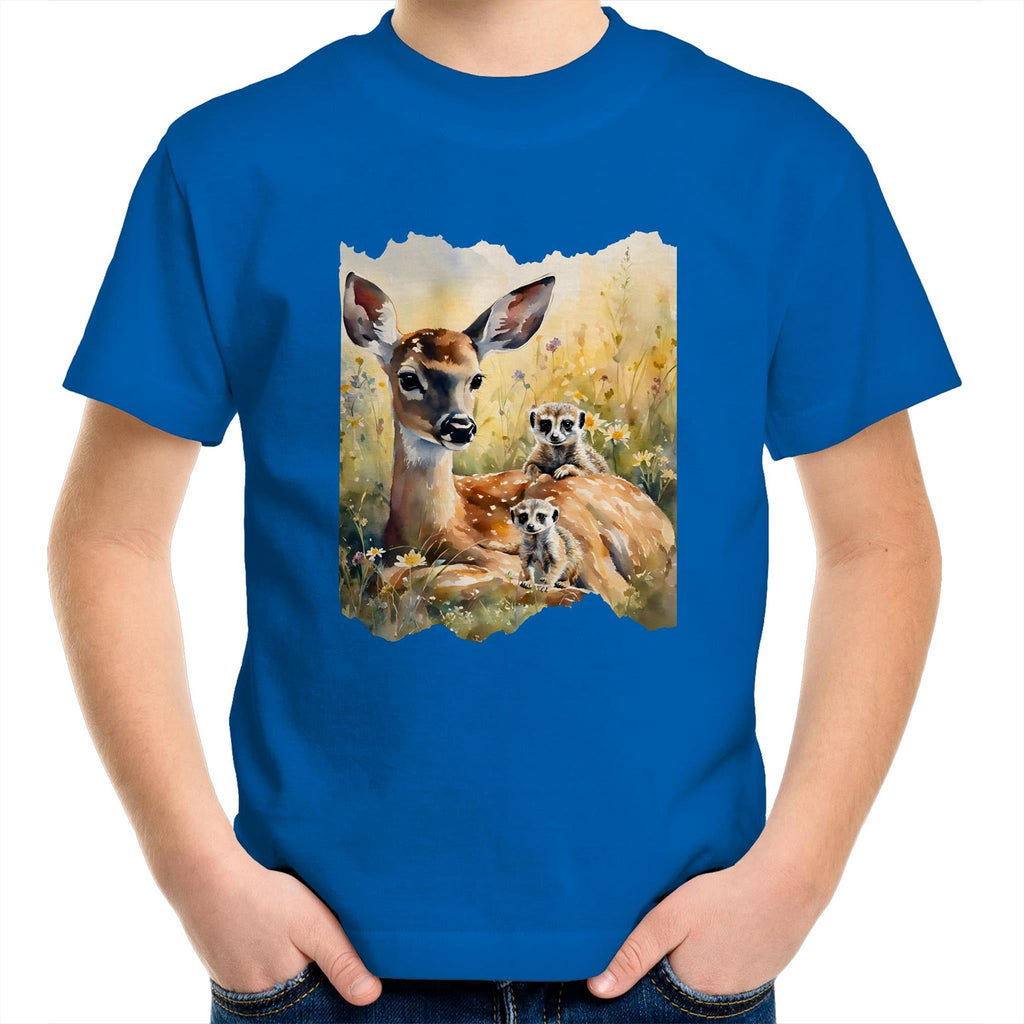 Deer and Meerkats AS Colour Kids Youth T-Shirt Ogo Merch