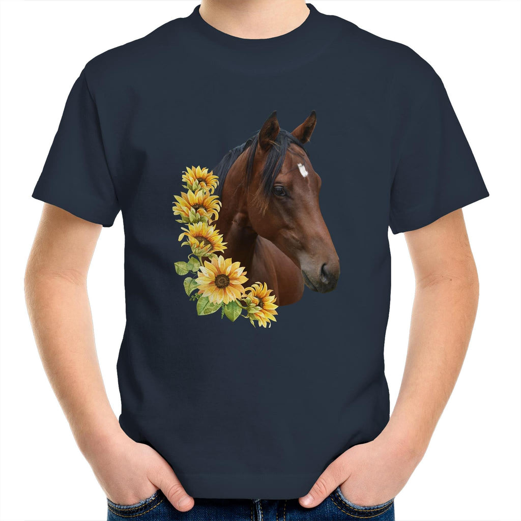 Sunflower Horse AS Colour Kids Youth T-Shirt Ogo Merch