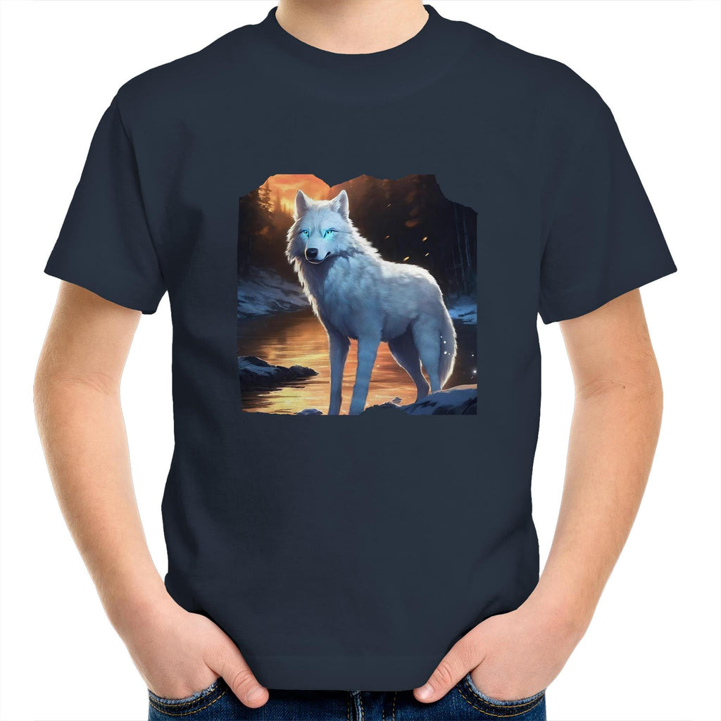 White Wolf AS Colour Kids Youth T-Shirt Ogo Merch