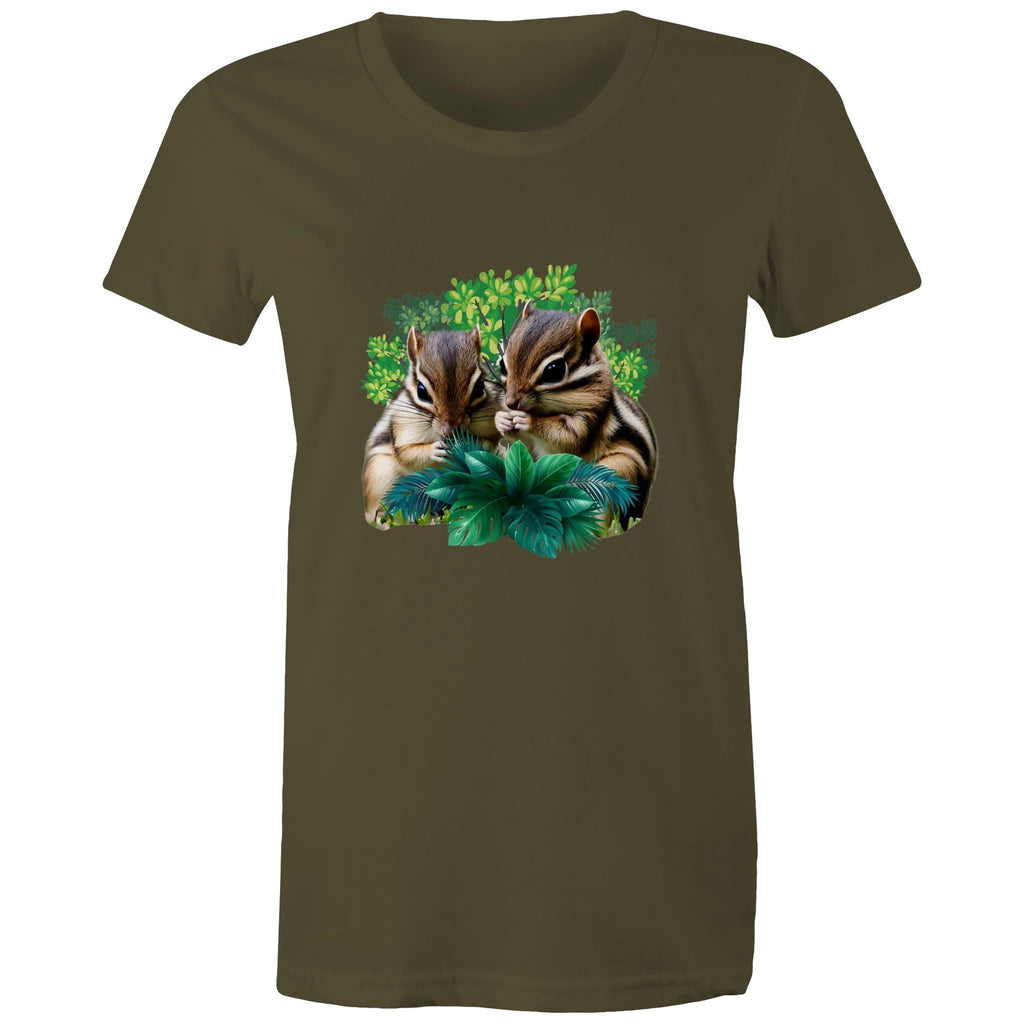 Cute Chipmunks AS Colour - Women's Maple Tee Ogo Merch