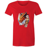 Lady and Pet Dragon AS Colour - Women's Maple Tee Ogo Merch