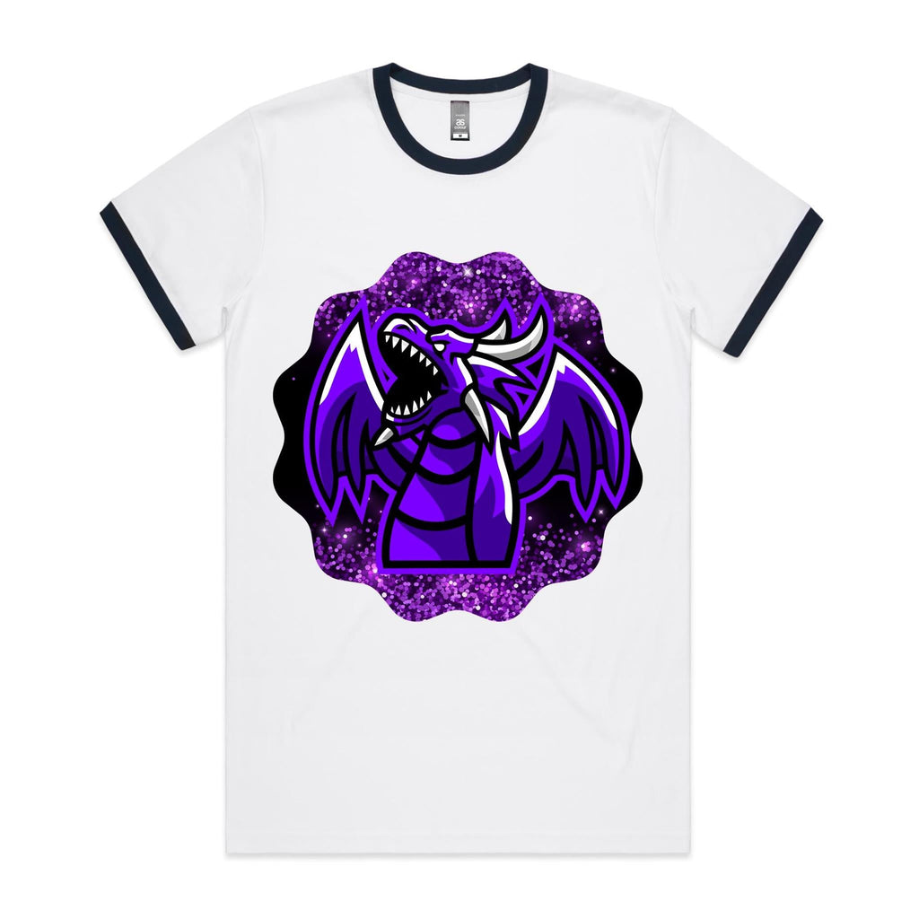 Shining Purple Dragon AS Colour Staple Ringer Tee Ogo Merch