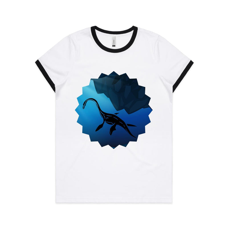 Plesiosaur AS Colour Women's Ringer Tee Ogo Merch
