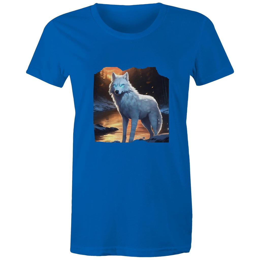 White Wolf AS Colour - Women's Maple Tee Ogo Merch