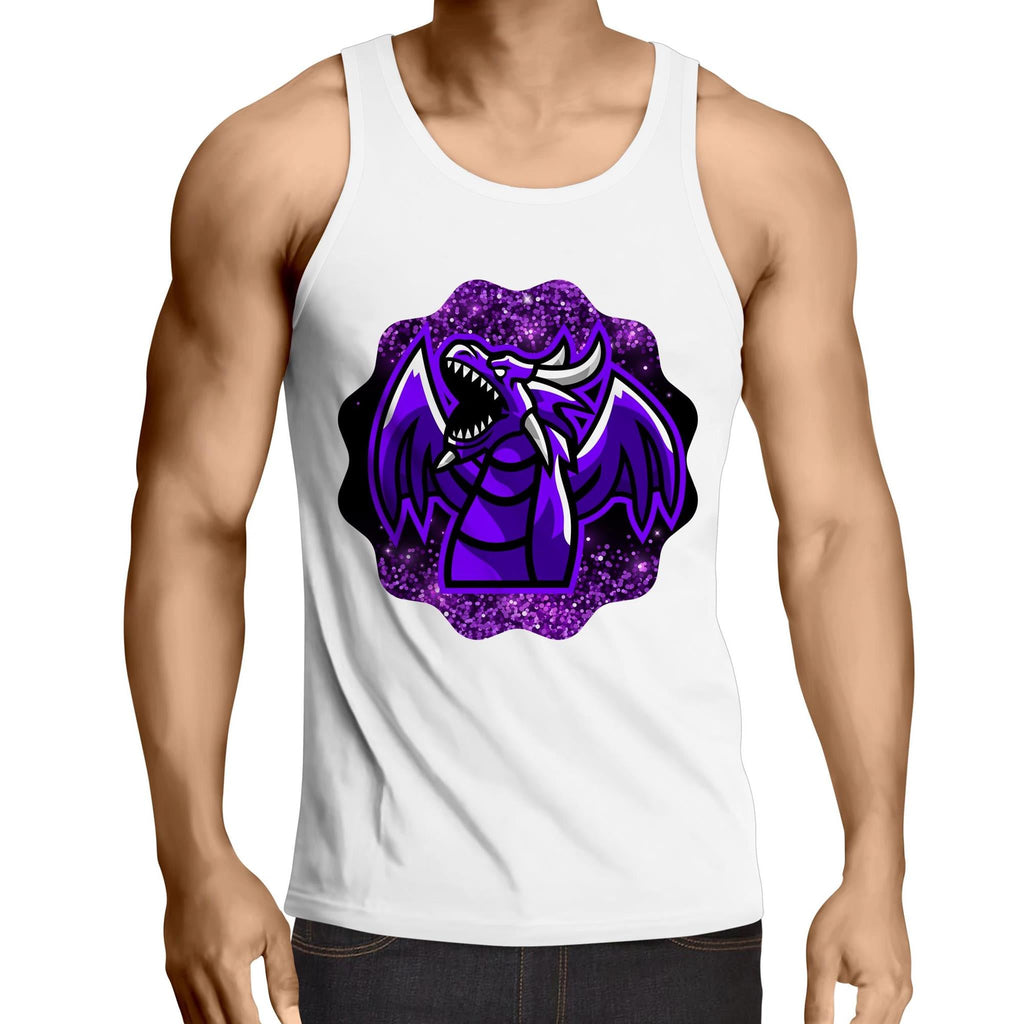 Shining Purple Dragon AS Colour Lowdown Mens Singlet Top Ogo Merch