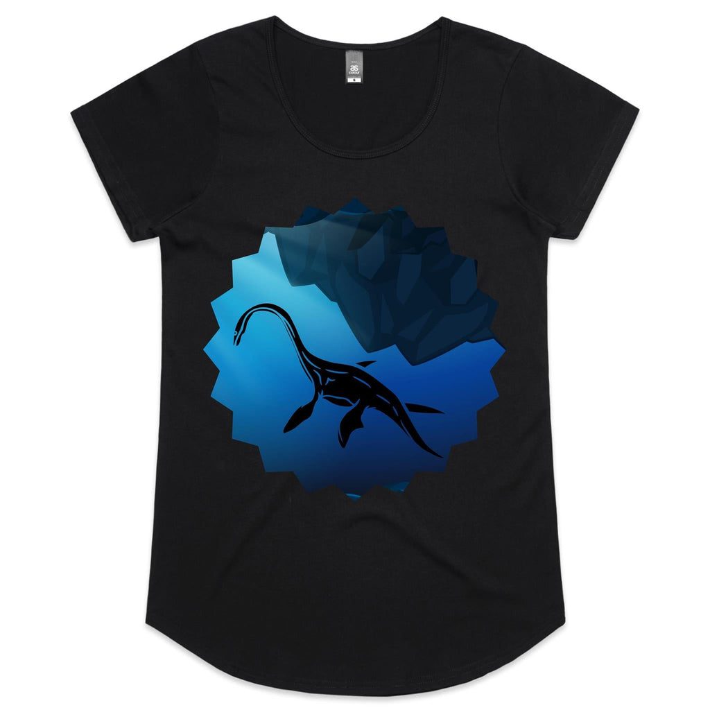 Plesiosaur AS Colour Mali Womens Scoop Neck TShirt Ogo Merch