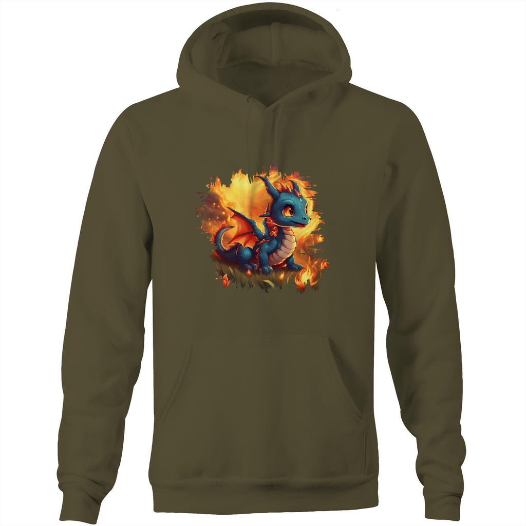 Baby Dragon AS Colour Stencil Pocket Hoodie Sweatshirt Ogo Merch