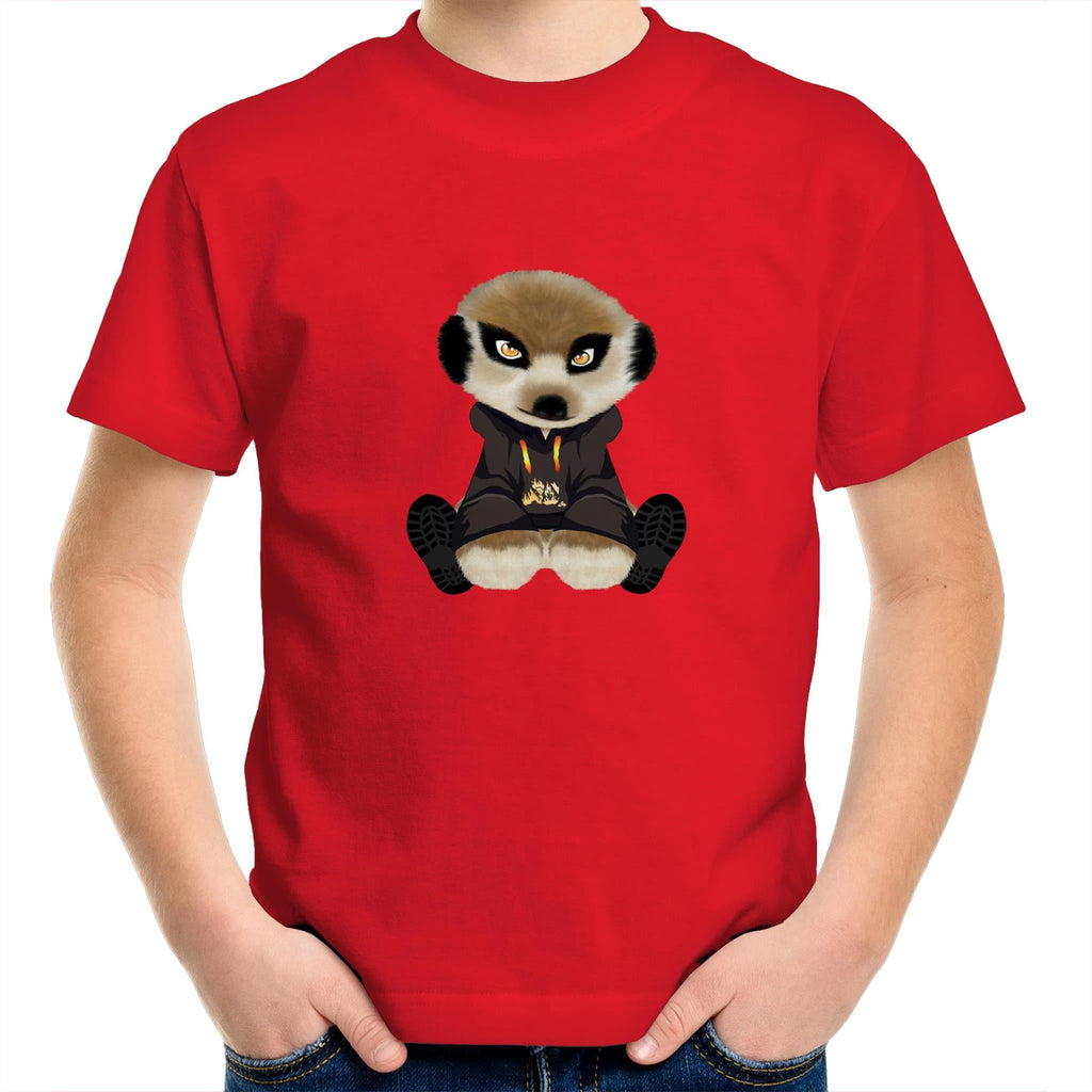 Meerkat in Hoodie AS Colour Kids Youth T-Shirt Ogo Merch