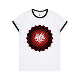Glowing Cerberus AS Colour Women's Ringer Tee
