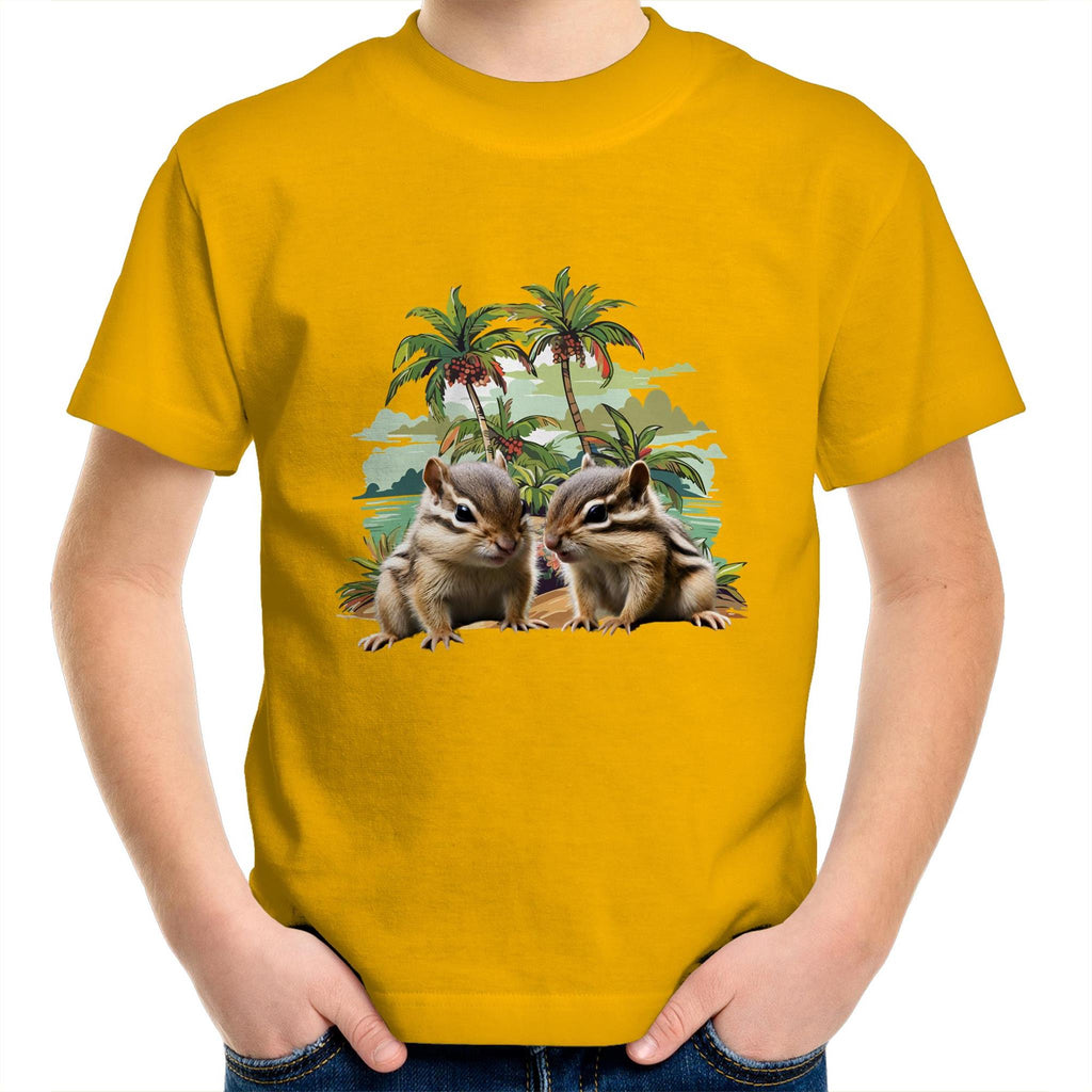 Beach Chipmunks AS Colour Kids Youth T-Shirt Ogo Merch