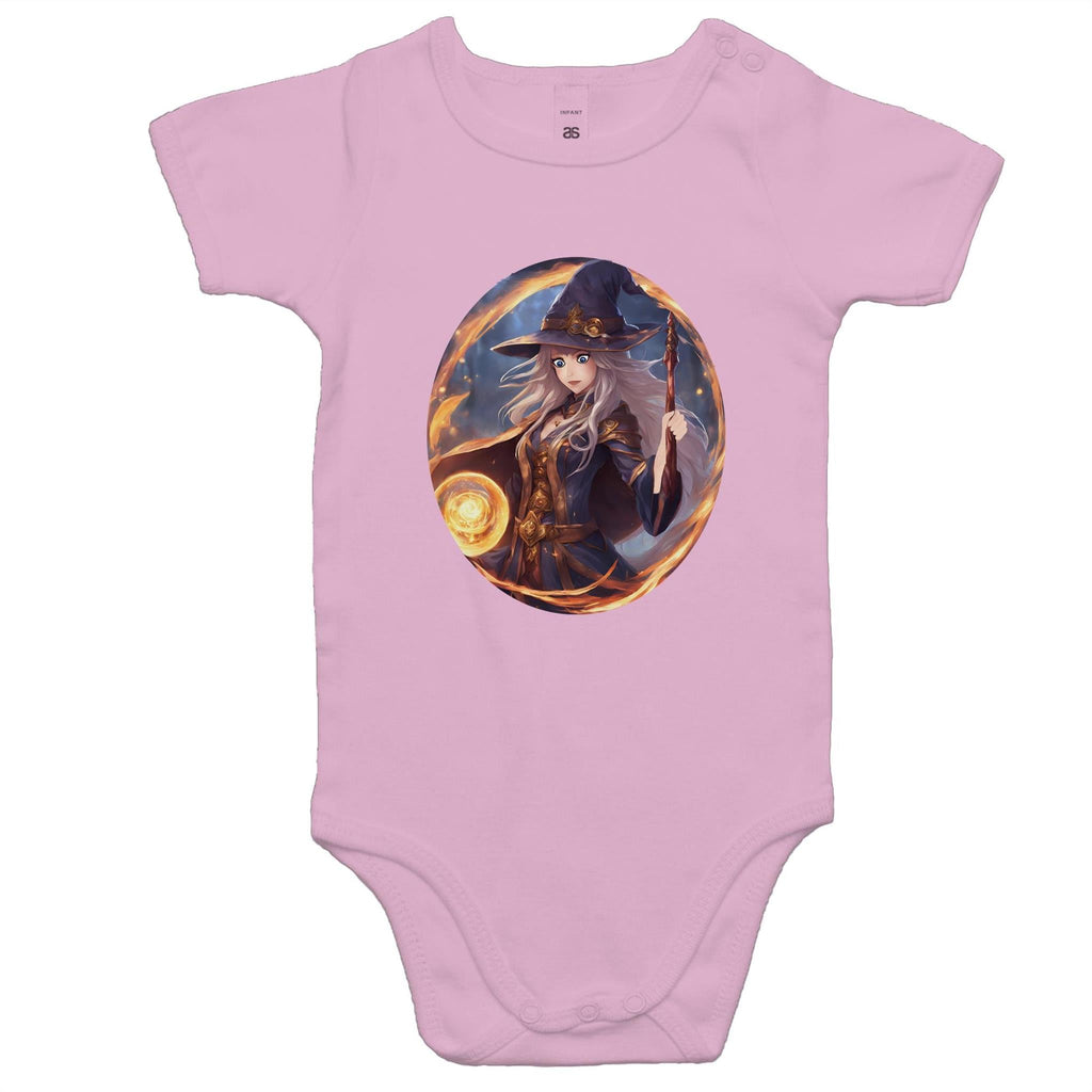 Flame Witch AS Colour Mini Me - Baby Onesie Romper Ogo Merch