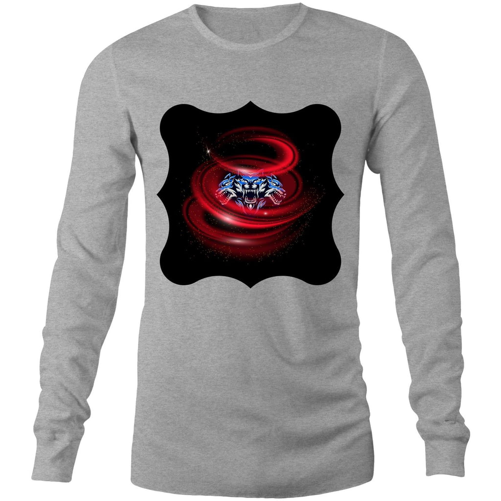 Cerberus Swirl AS Colour Base Mens Long Sleeve TShirt Ogo Merch