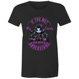 Meet my Family Angry Girl AS Colour - Women's Maple Tee Ogo Merch