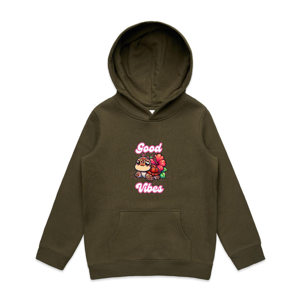 Good Vibes Turtle AS Colour - Youth Supply Hood Ogo Merch