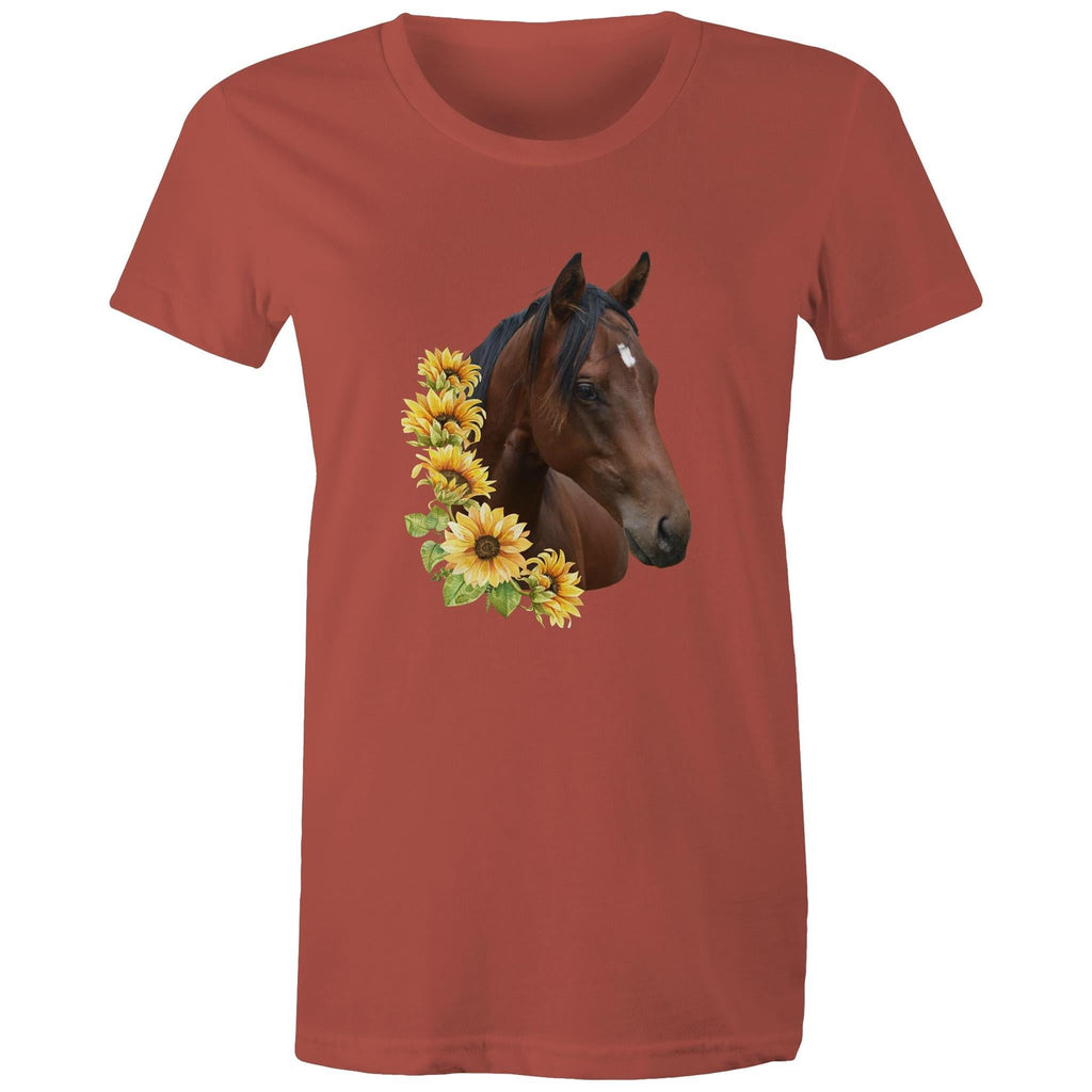 Sunflower Horse AS Colour - Women's Maple Tee Ogo Merch