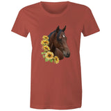 Sunflower Horse AS Colour - Women's Maple Tee Ogo Merch