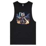 Wolf with Lightsaber AS Colour Barnard Mens Tank Top Tee Ogo Merch