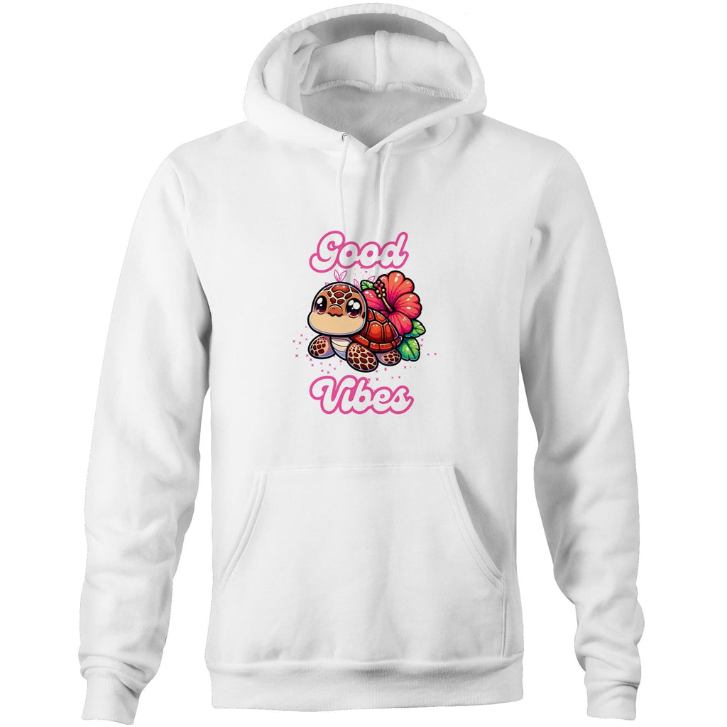 Good Vibes Turtle AS Colour Stencil - Pocket Hoodie Sweatshirt Ogo Merch