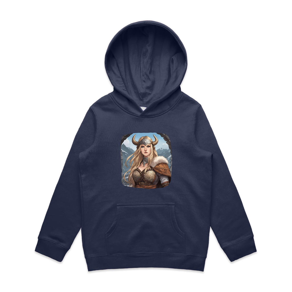 Viking Girl AS Colour - Youth Supply Hood Ogo Merch