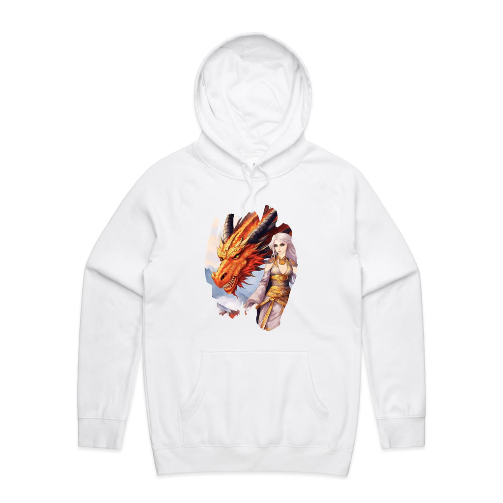 Lady and Pet Dragon AS Colour - Supply Hood Ogo Merch