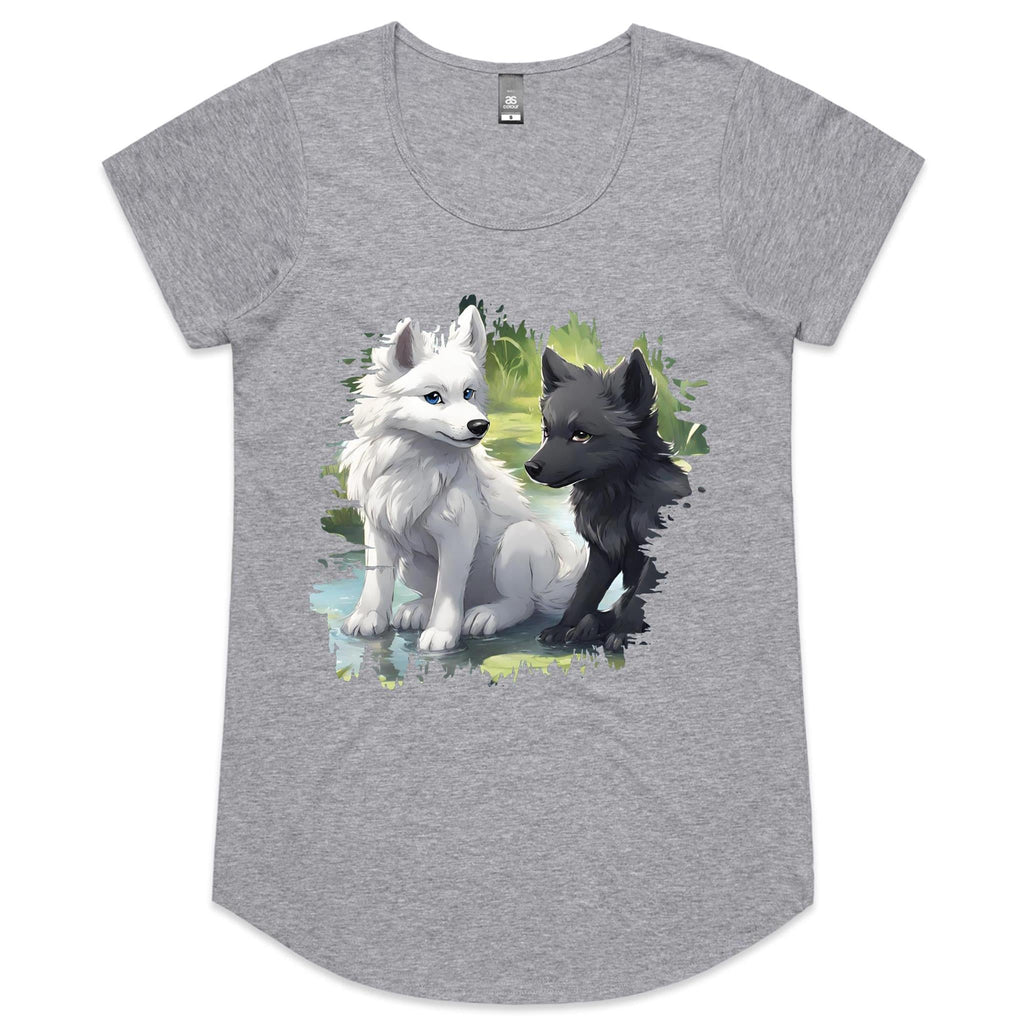 Two Wolves AS Colour Mali - Womens Scoop Neck T-Shirt Ogo Merch