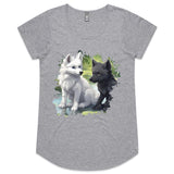 Two Wolves AS Colour Mali - Womens Scoop Neck T-Shirt Ogo Merch