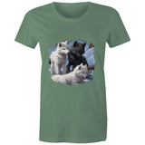 Three Wolves AS Colour - Women's Maple Tee Ogo Merch