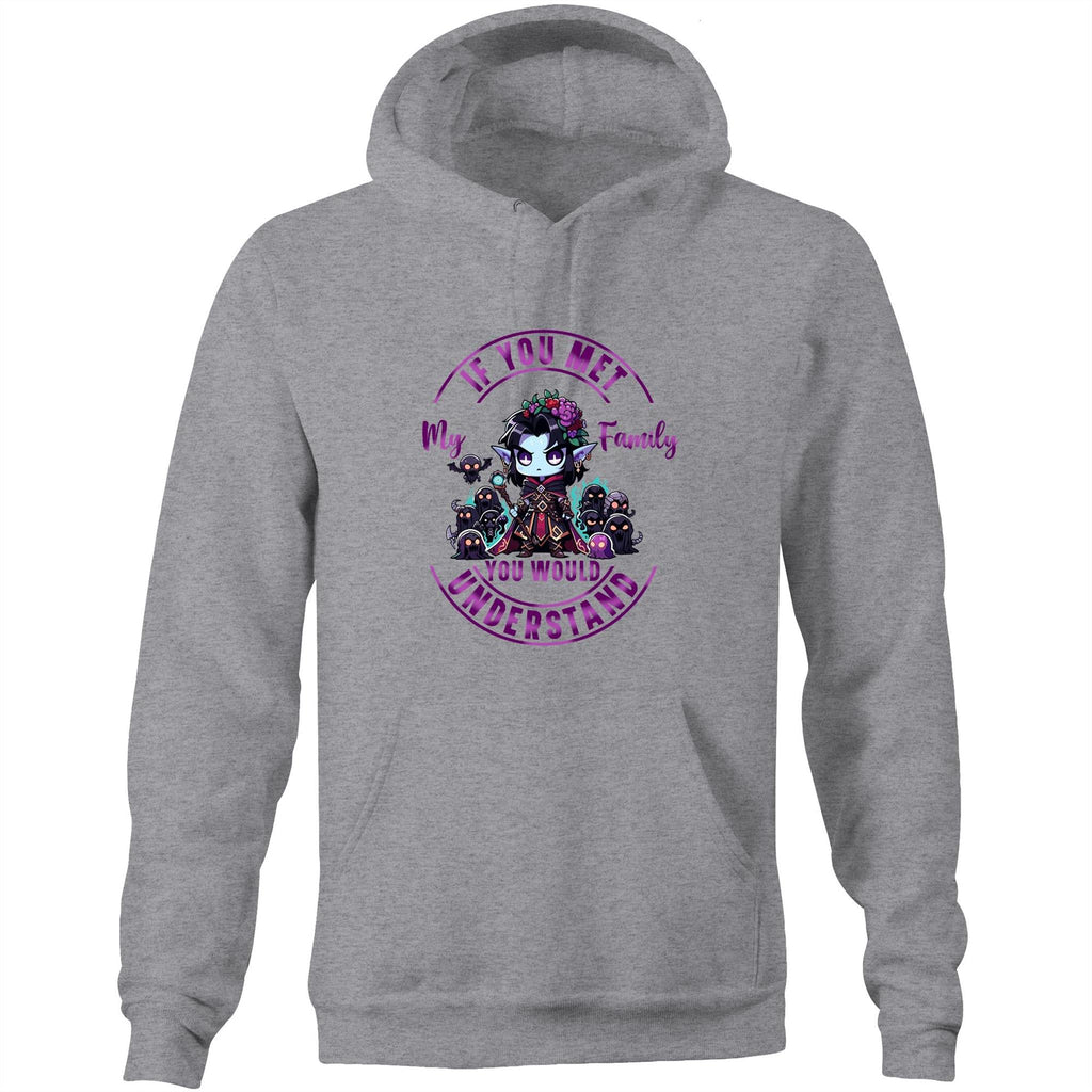 Meet my Family Angry Girl AS Colour Stencil - Pocket Hoodie Sweatshirt Ogo Merch