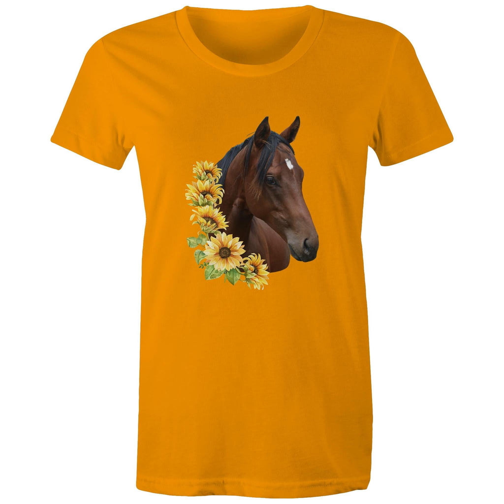 Sunflower Horse AS Colour - Women's Maple Tee Ogo Merch