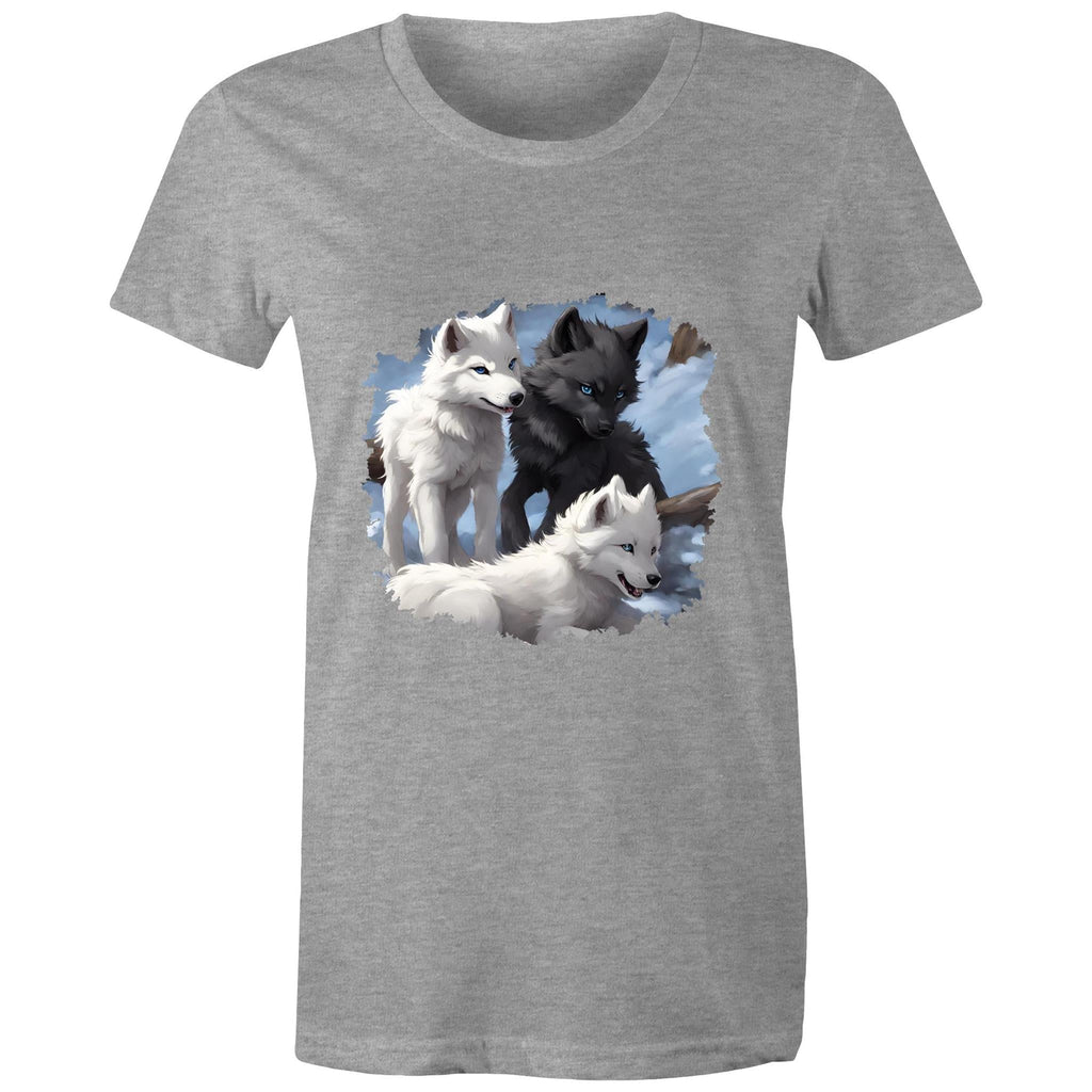 Three Wolves AS Colour - Women's Maple Tee Ogo Merch