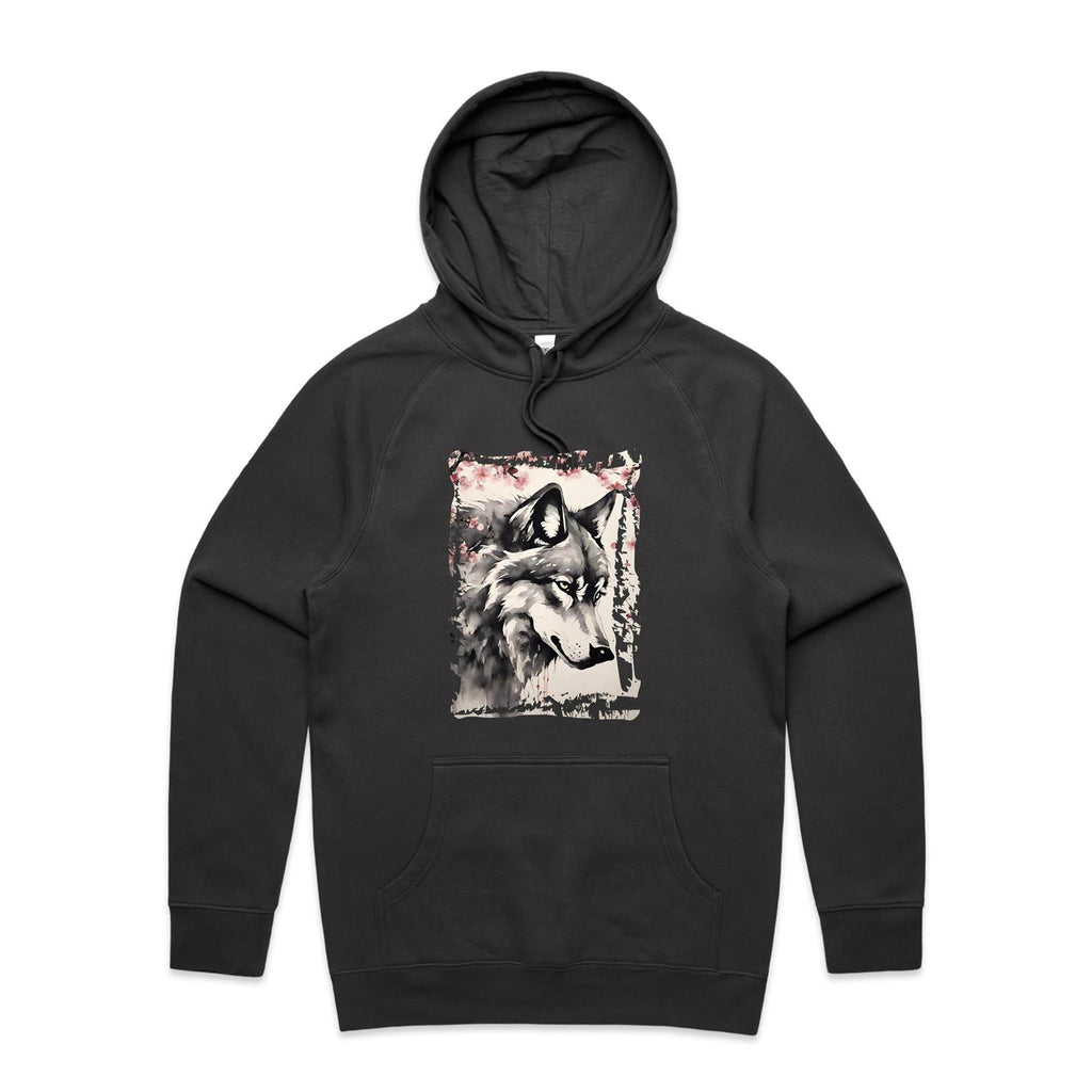 Wolf and Flowers AS Colour Supply Hood Ogo Merch