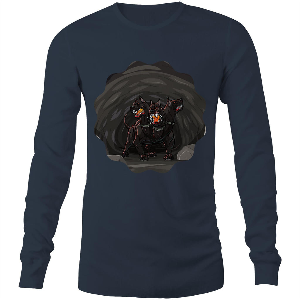 Cave Cerberus AS Colour Base Mens Long Sleeve TShirt Ogo Merch
