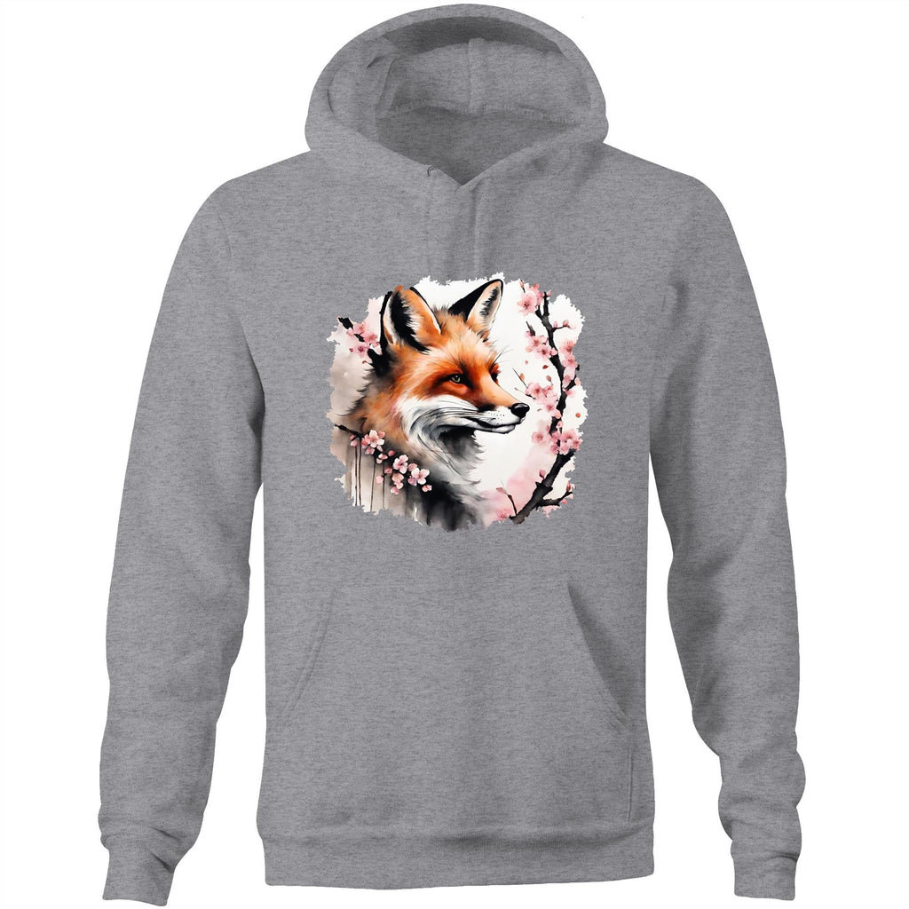 Fox and Tree AS Colour Stencil - Pocket Hoodie Sweatshirt Ogo Merch