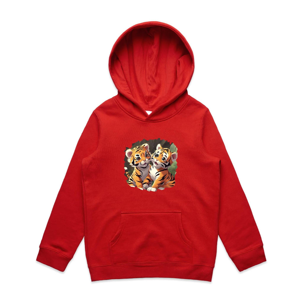 Baby Tigers AS Colour - Youth Supply Hood Ogo Merch