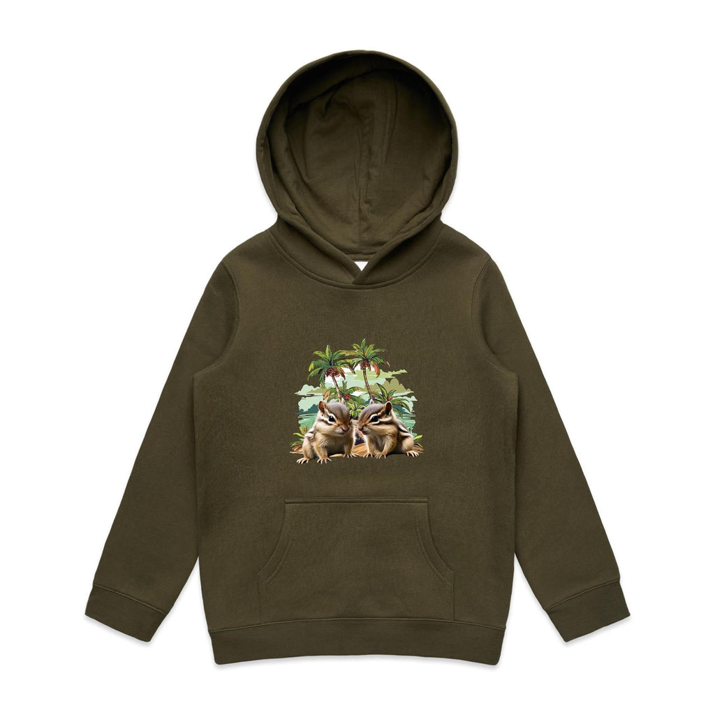 Beach Chipmunks AS Colour - Youth Supply Hood Ogo Merch