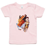Lady and Pet Dragon AS Colour - Infant Wee Tee Ogo Merch
