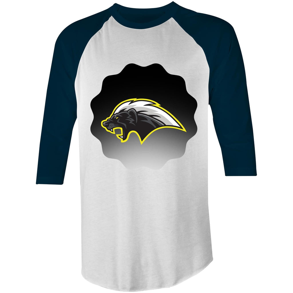 Honey Badger AS Colour Raglan 3/4 Sleeve TShirt Ogo Merch