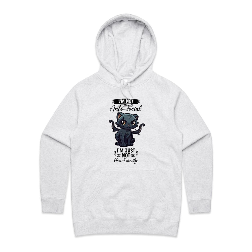 Antisocial Cat Monster AS Colour - Women's Supply Hood Ogo Merch