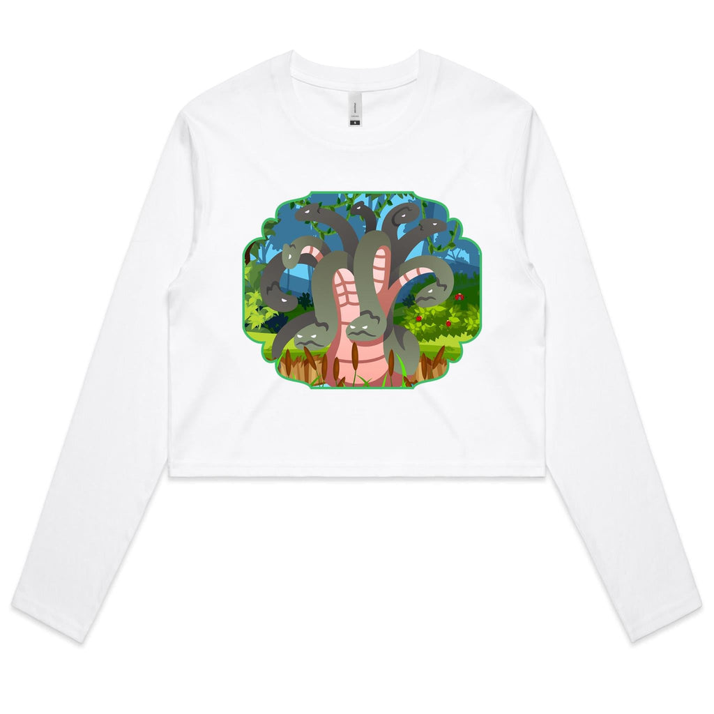 Swamp Hydra AS Colour Women's Long Sleeve Crop Tee Ogo Merch